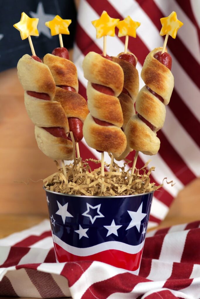 Fourth of July Firecracker Hot Dogs