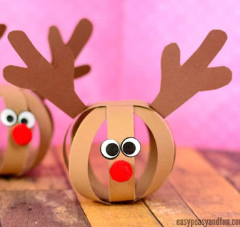 Paper Ball Reindeer Craft